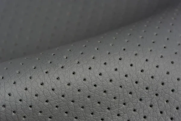 Grey Perforated Leather Piece